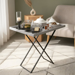 Leather Folding Tray Table
